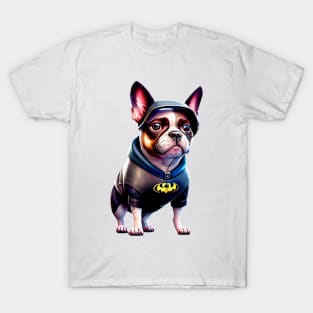 Super Frenchie: Black Superhero Suit Version 2 T-Shirt